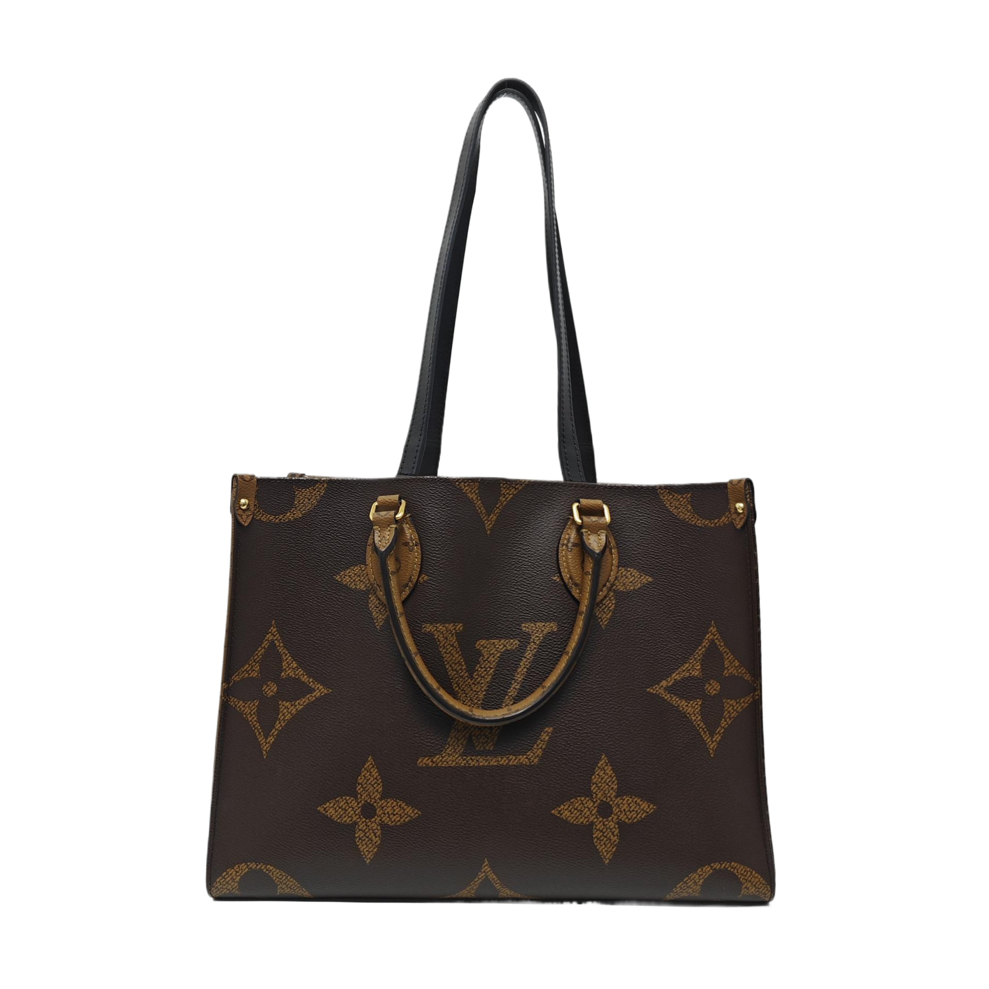 ONTHEGO MM Monogram Coated Canvas Brown