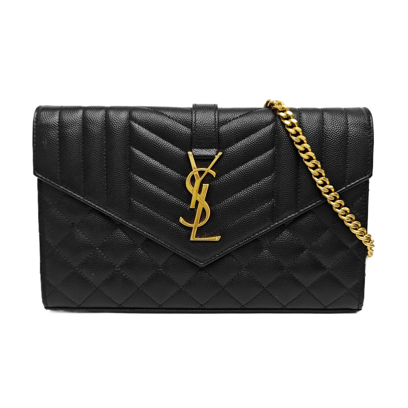 MONOGRAM Medium Chevron Calfskin Black