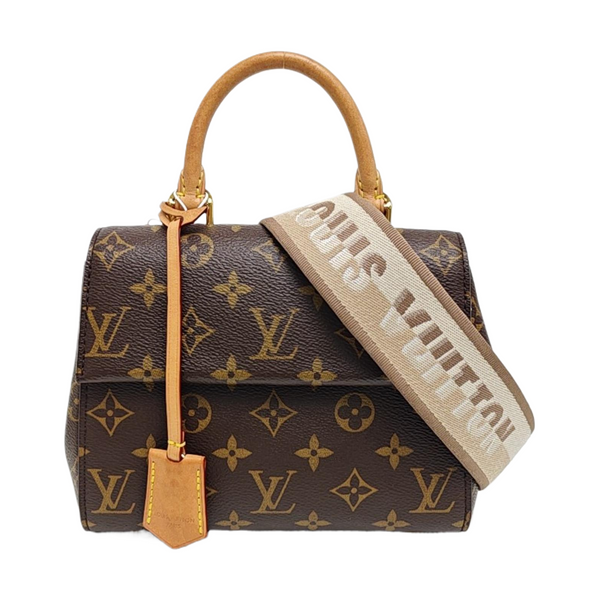 CLUNY PM Monogram Coated Canvas Brown