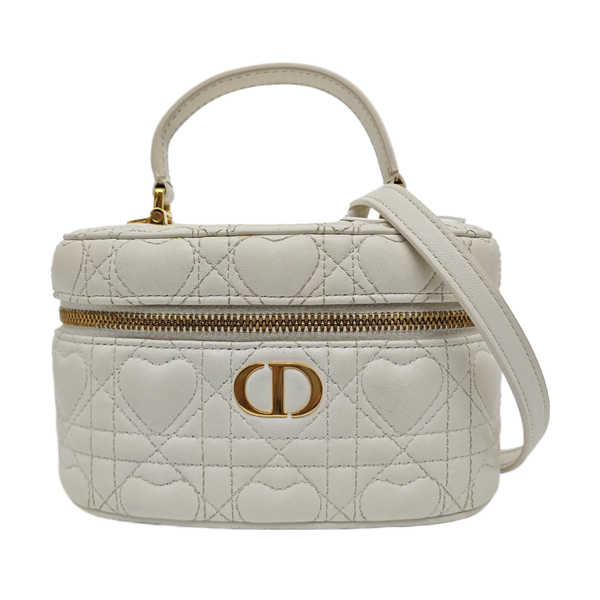 Dioramour Lady Dior Mini Cannage Lambskin White
