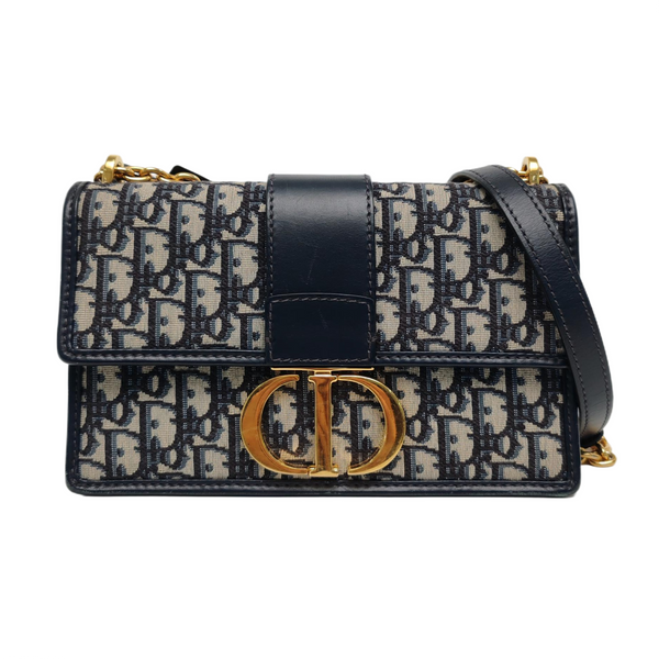 30 Montaigne Oblique Canvas Blue