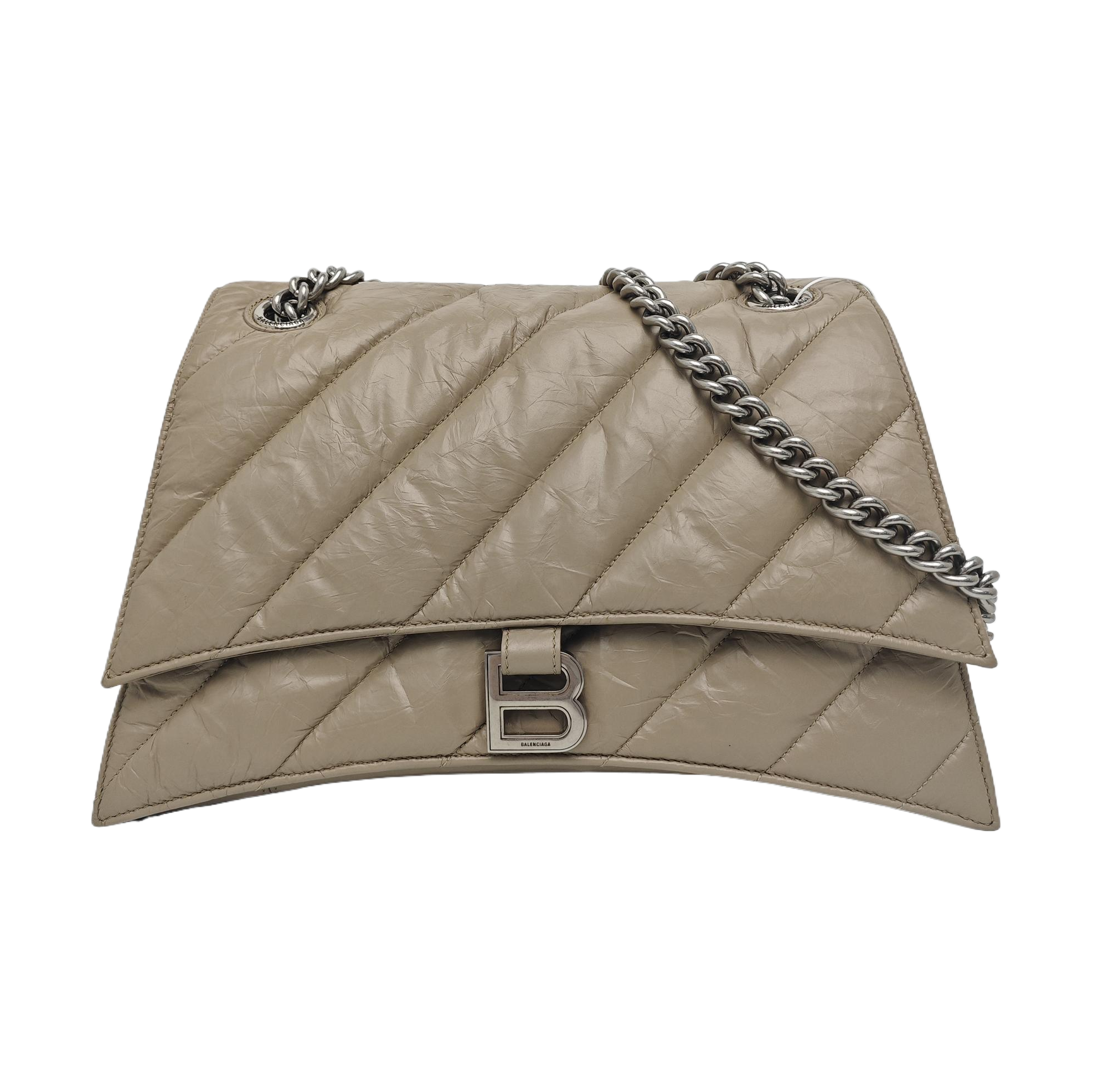 Crush Medium Quilted Calfskin Beige