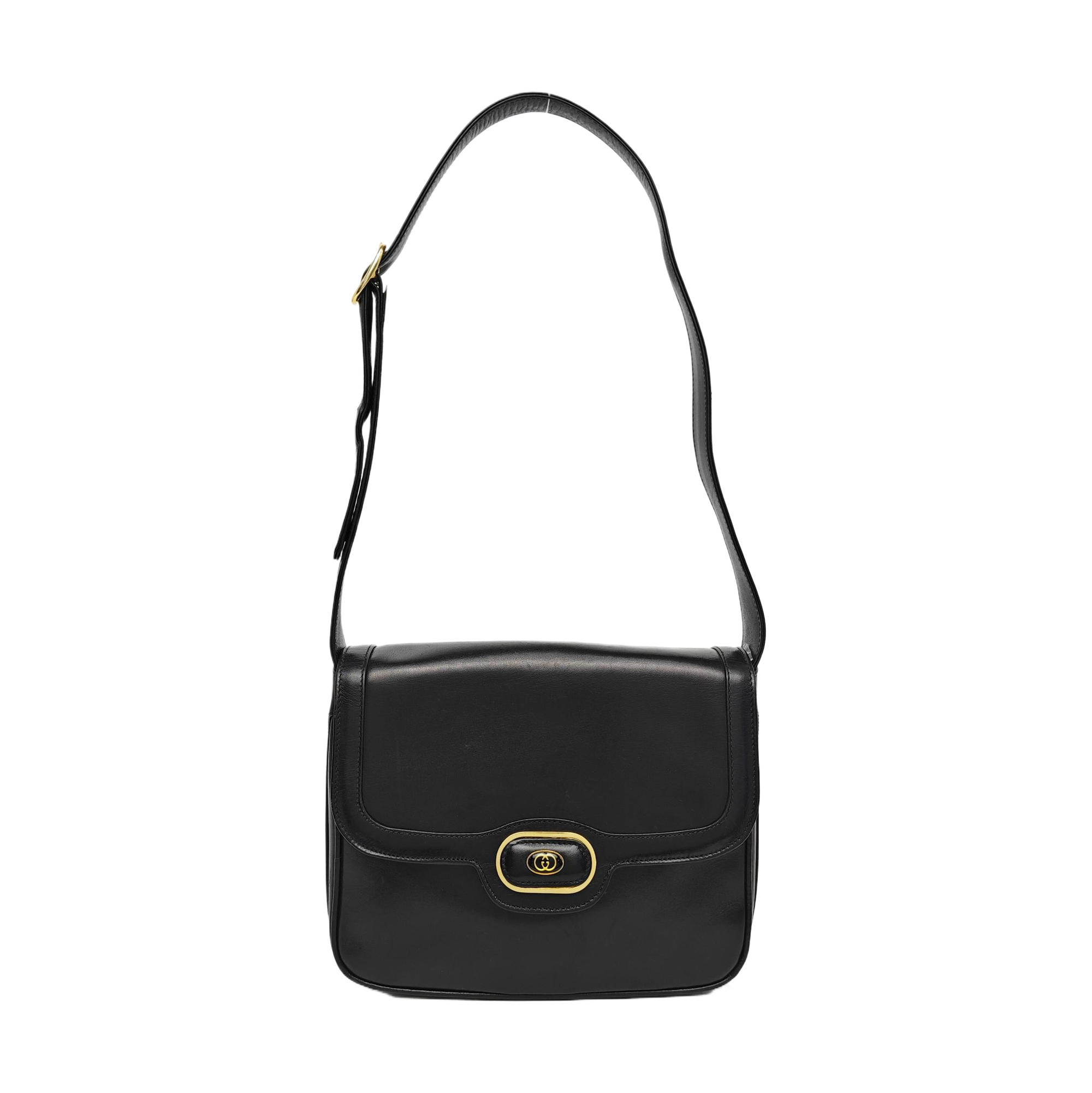Calfskin Shoulder Bag Black
