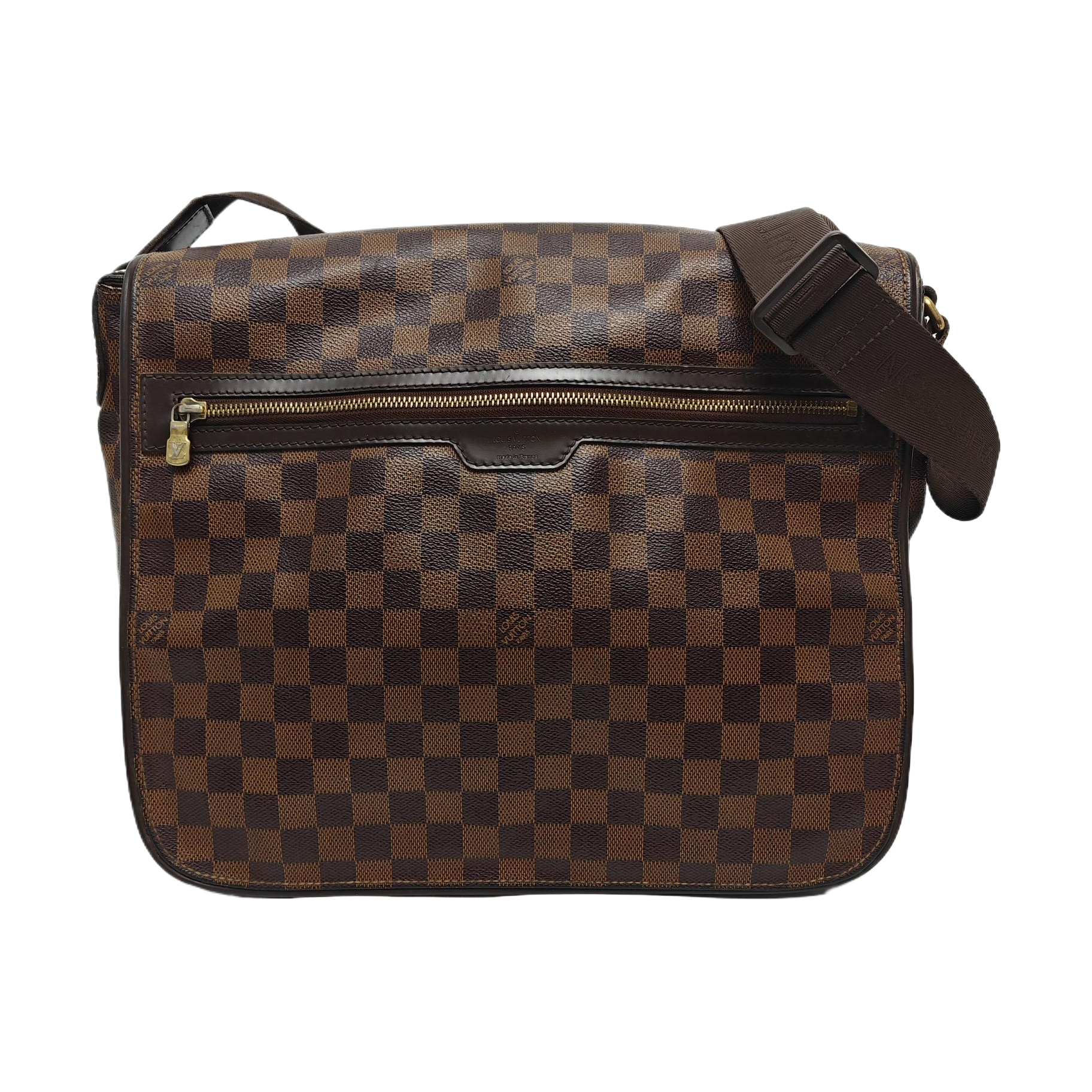 SPENCER Damier Ebene Coated Canvas Brown