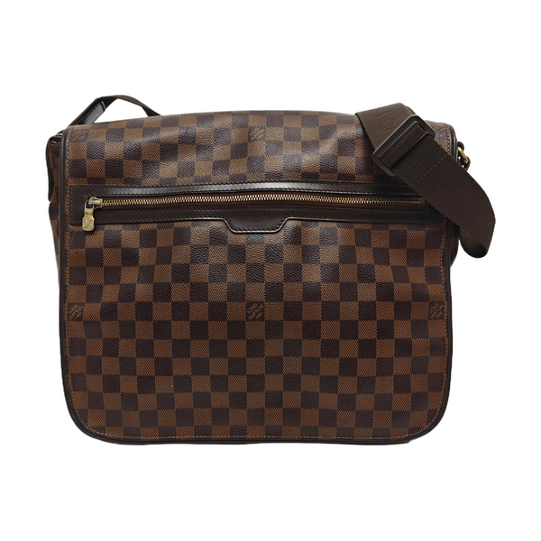 SPENCER Damier Ebene Coated Canvas Brown