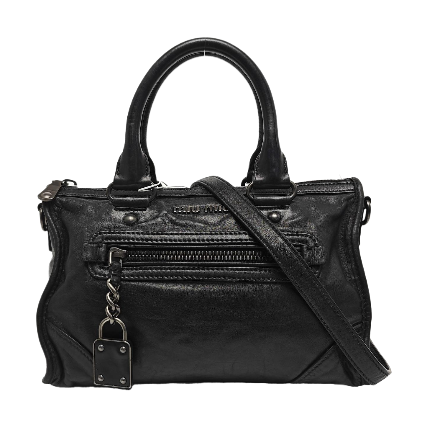 Calfskin Shoulder Bag Black