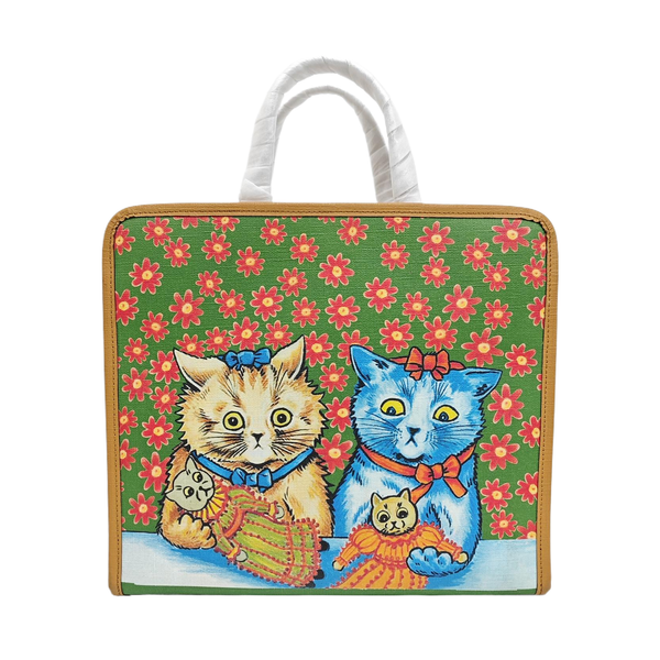 Coated Canvas Top Handle Bag Multicolor