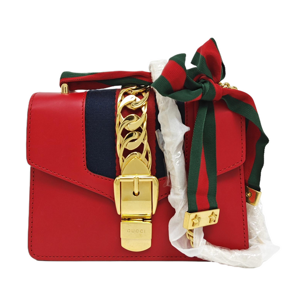 Sylvie Mini Calfskin Red