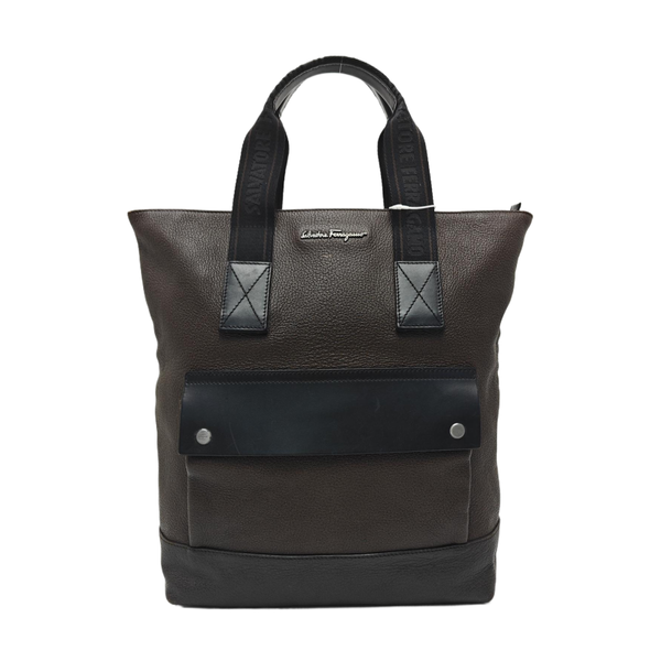 Calfskin Top Handle Bag Brown