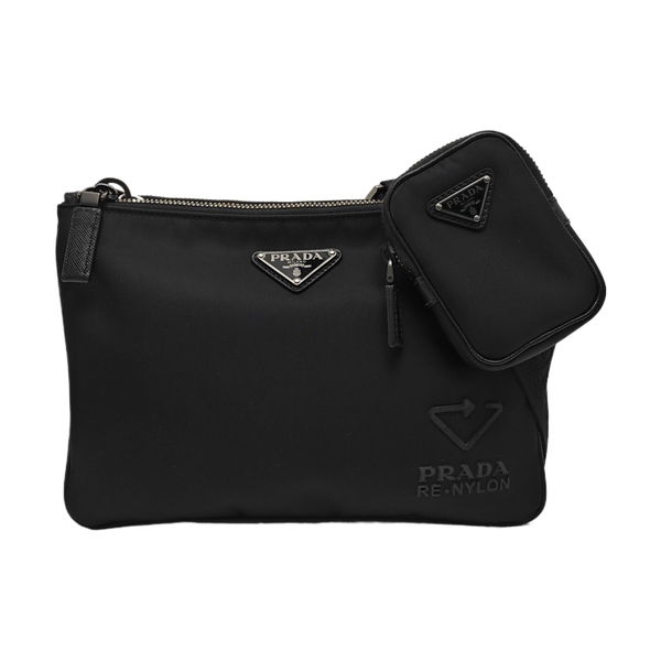 Nylon Shoulder Bag Black