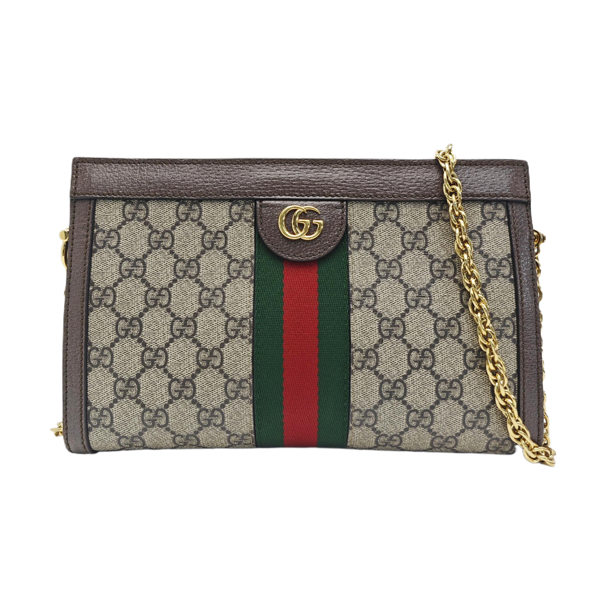Ophidia Small Monogram Coated Canvas Beige