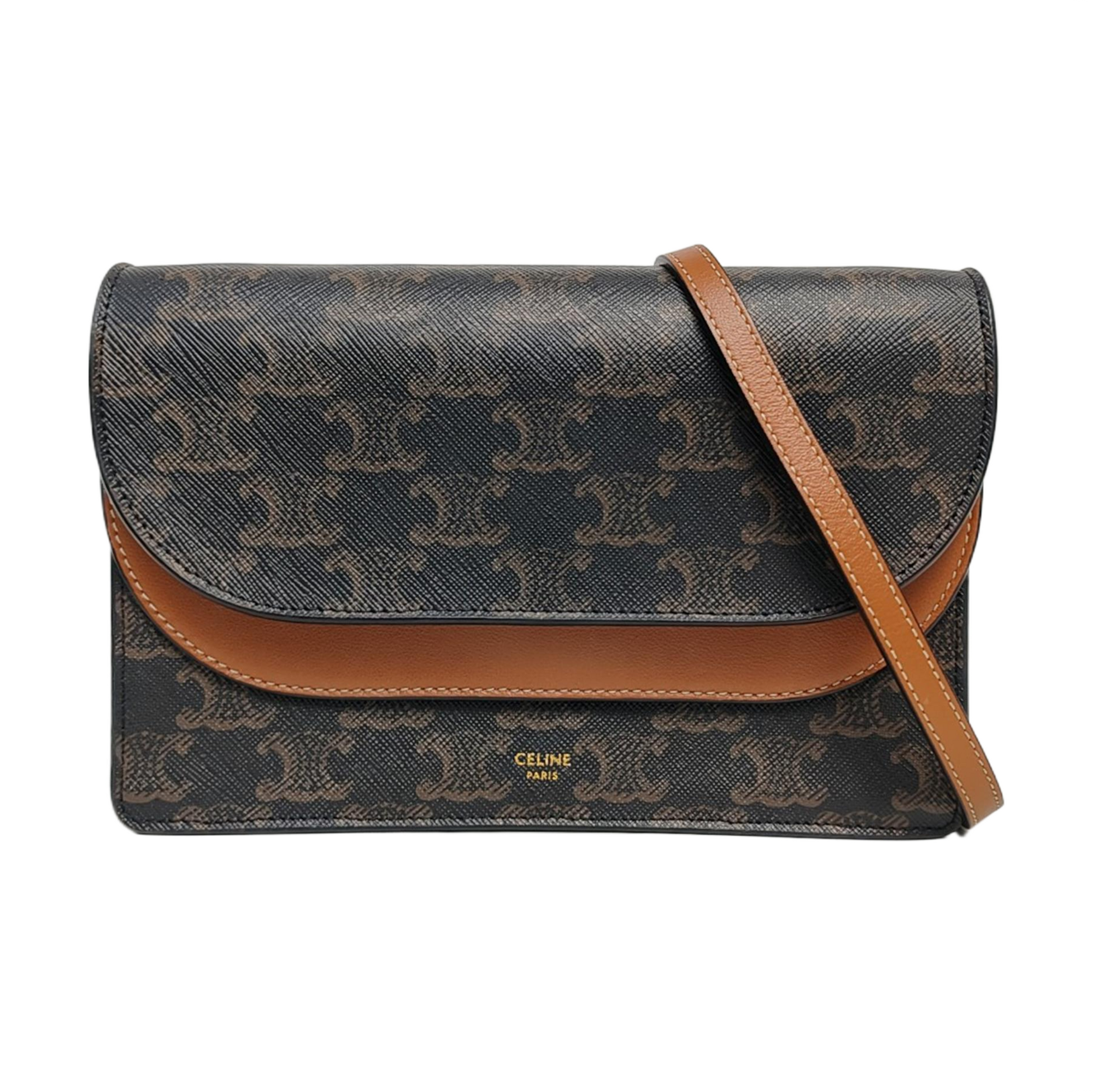 TRIOMPHE CANVAS Small Coated Canvas Brown