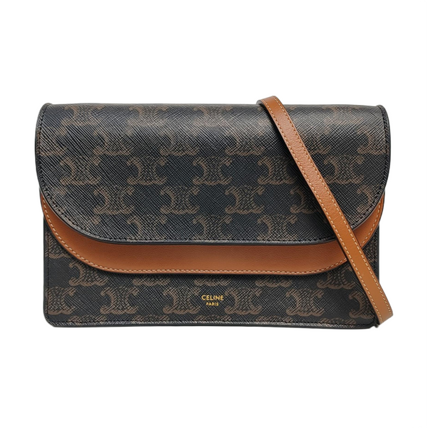 TRIOMPHE CANVAS Small Coated Canvas Brown