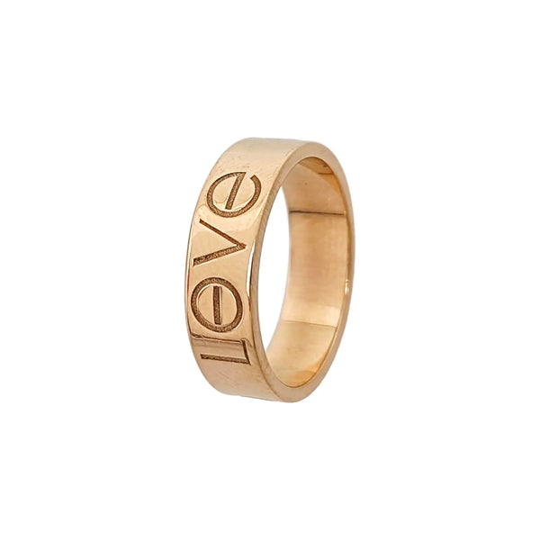 LOVE 18k Rose Gold Ring EU 54