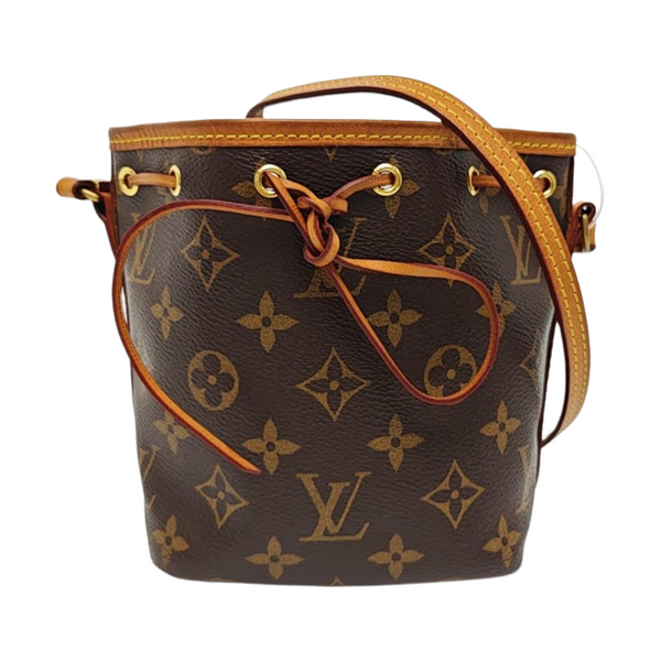 NÉONOÉ Nano Monogram Coated Canvas Brown