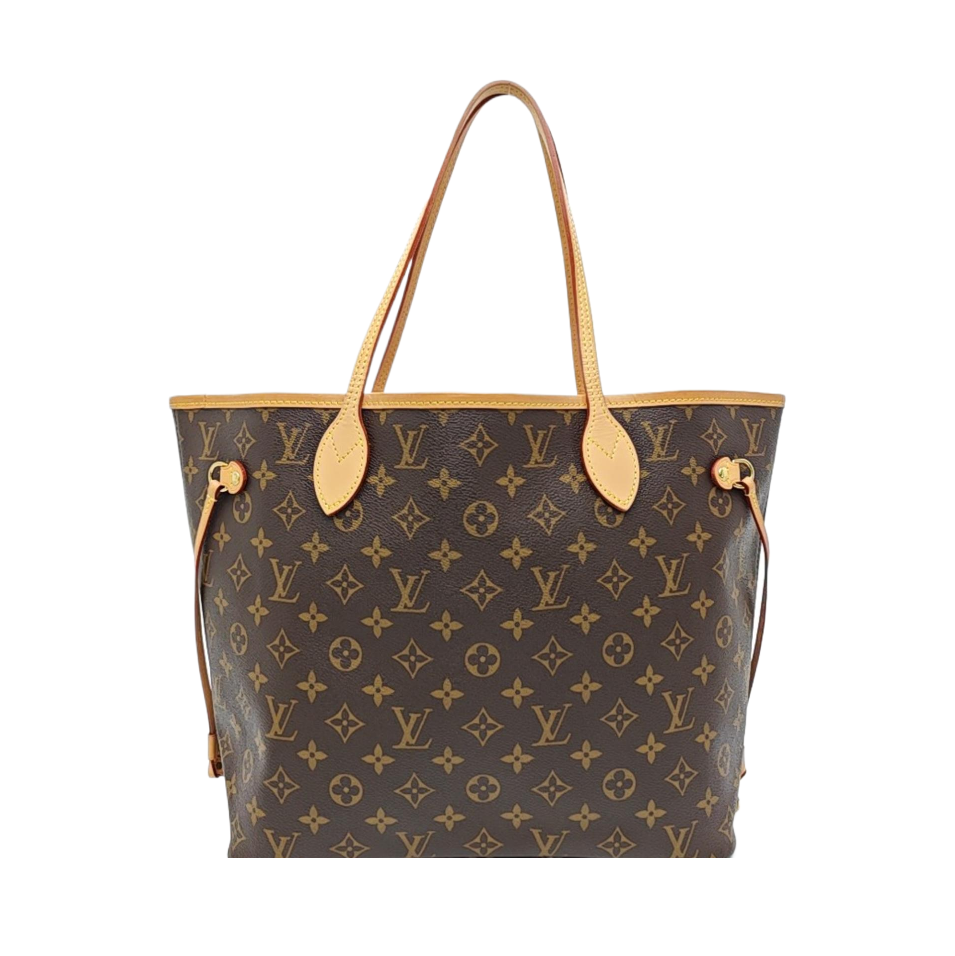 NEVERFULL MM Monogram Coated Canvas Brown