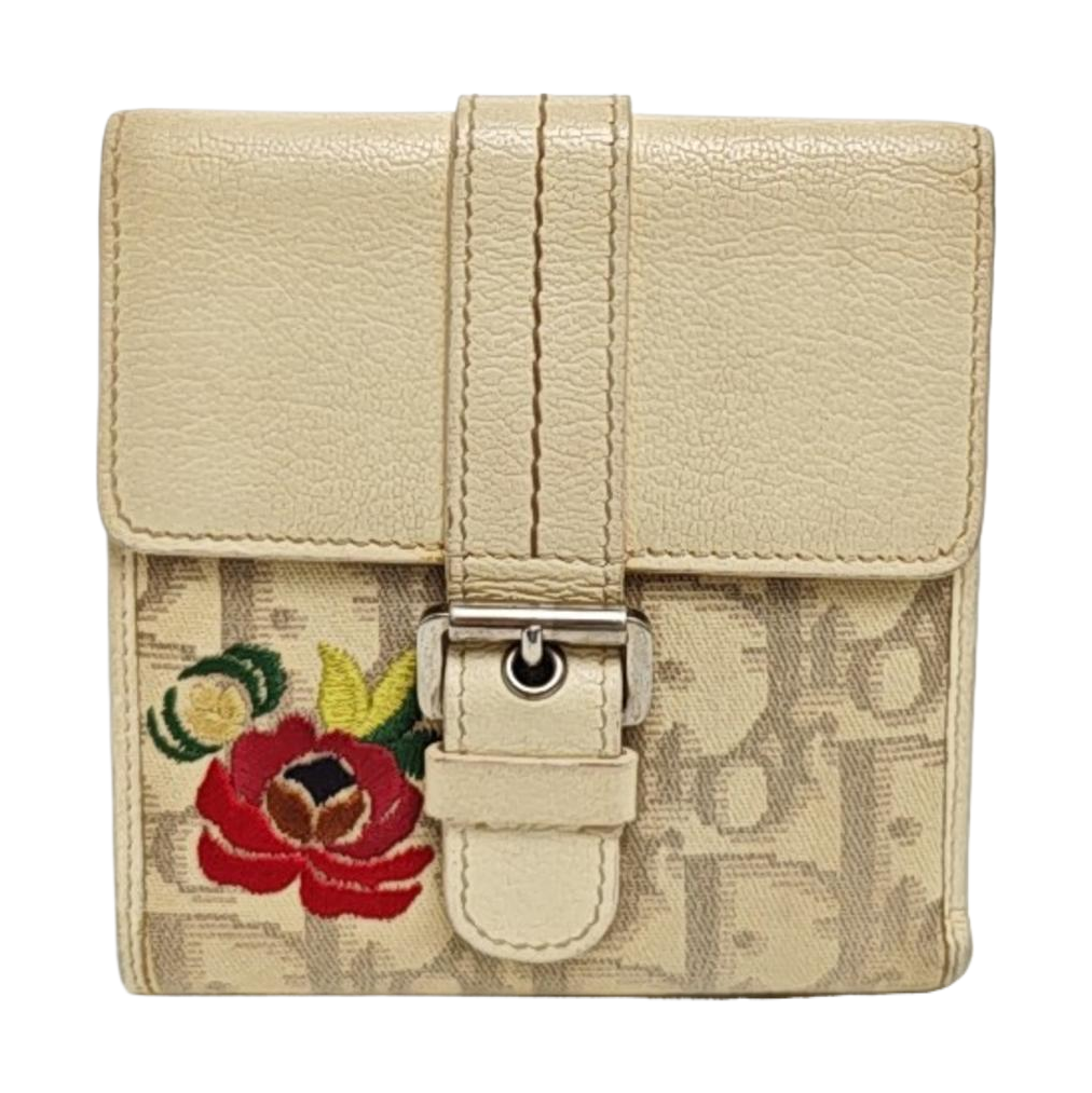 Oblique Canvas Wallet Beige