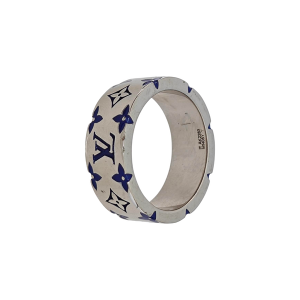LV MOSAIC Metal Silver Ring EU 62