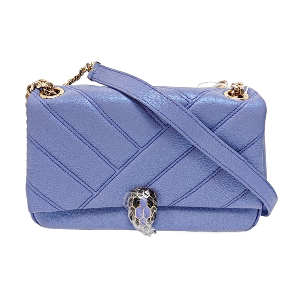 SERPENTI CABOCHON Small Quilted Lambskin Blue