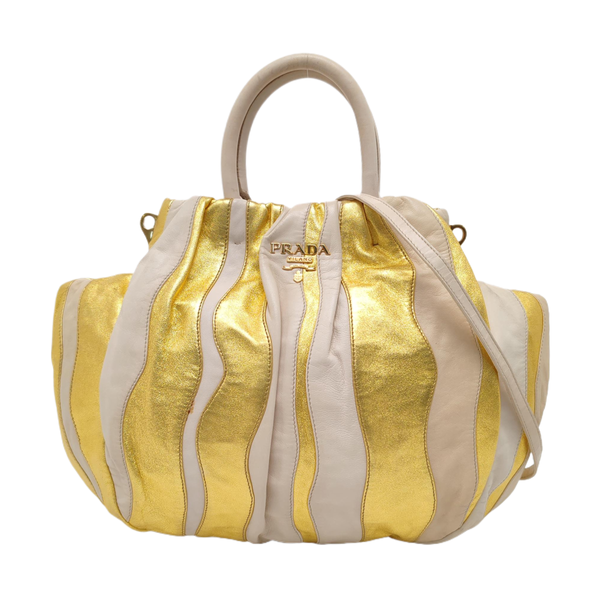Quilted Leather Tote Bag Multicolor