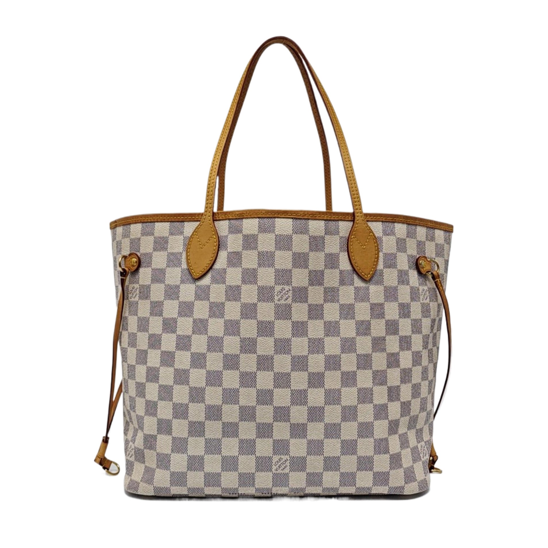 NEVERFULL MM Damier Azur Coated Canvas White