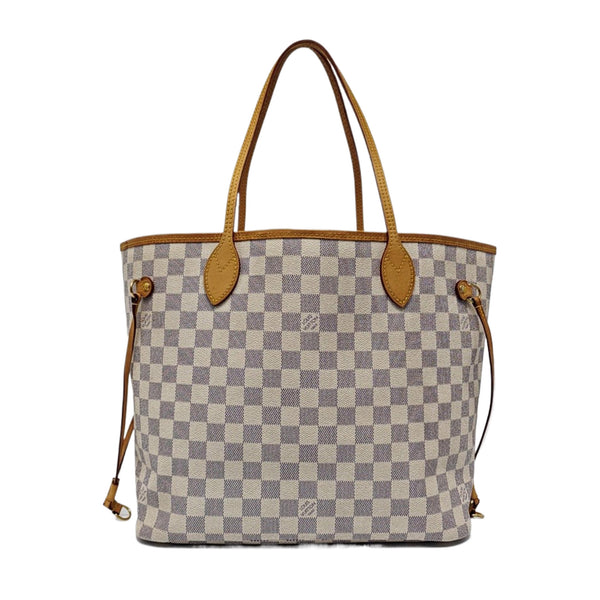 NEVERFULL MM Damier Azur Coated Canvas White