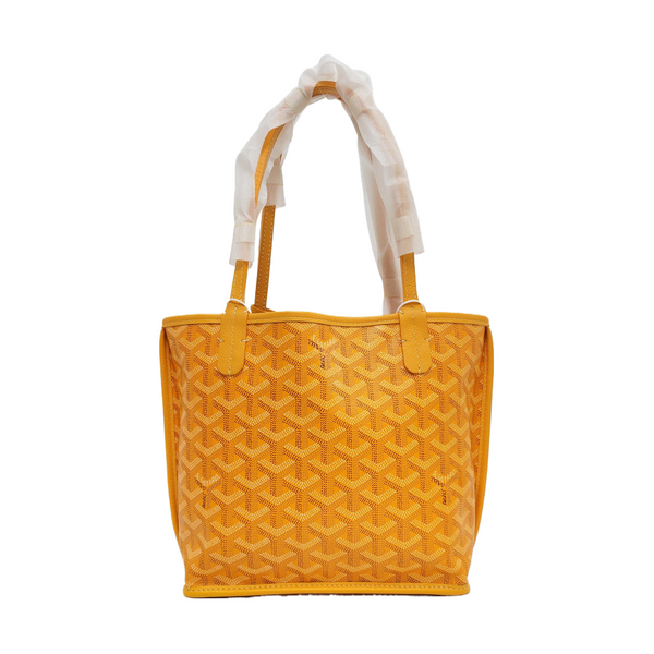 Authenticated pre-owned  Anjou Mini Coated Canvas Yellow - Tote Bag at Looply