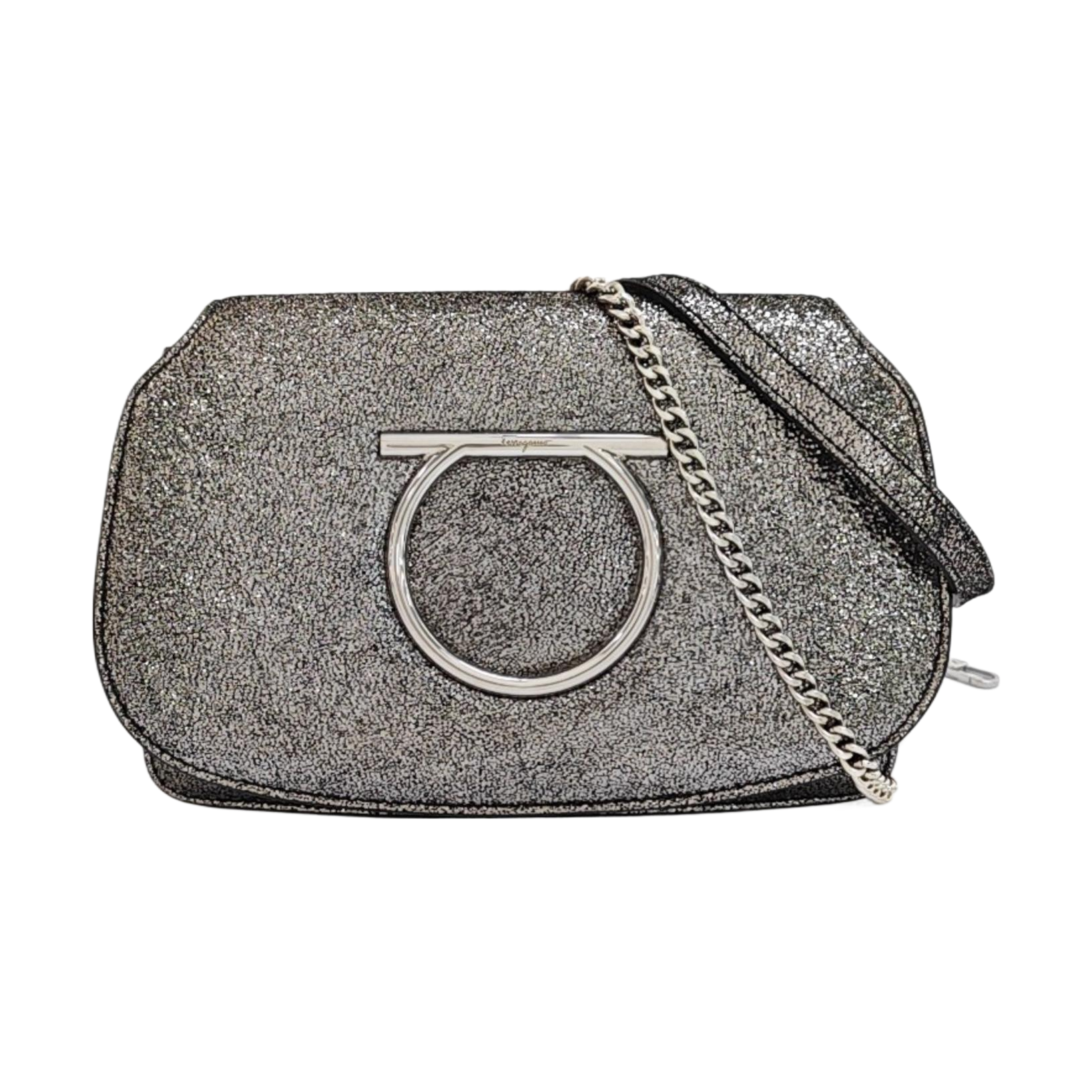 Gancini Lambskin Silver