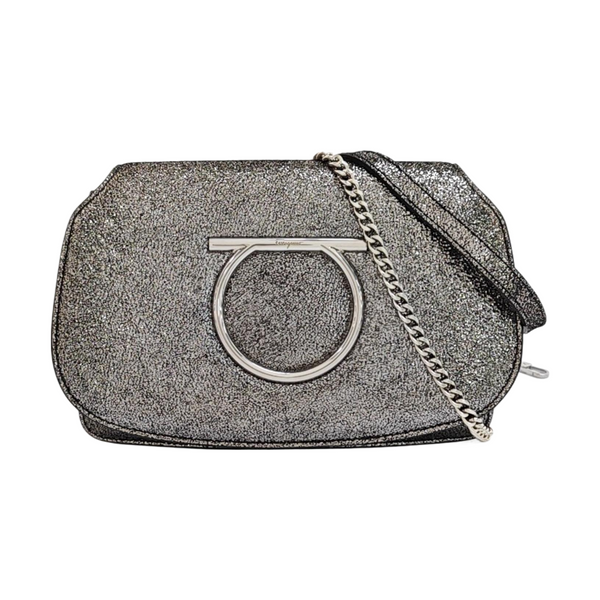 Gancini Lambskin Silver