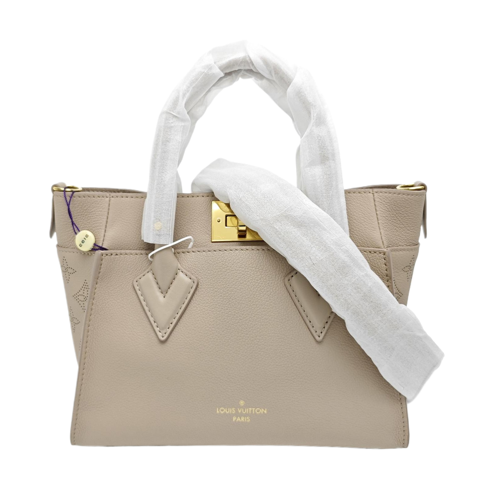 ON MY SIDE PM Monogram Calfskin Beige