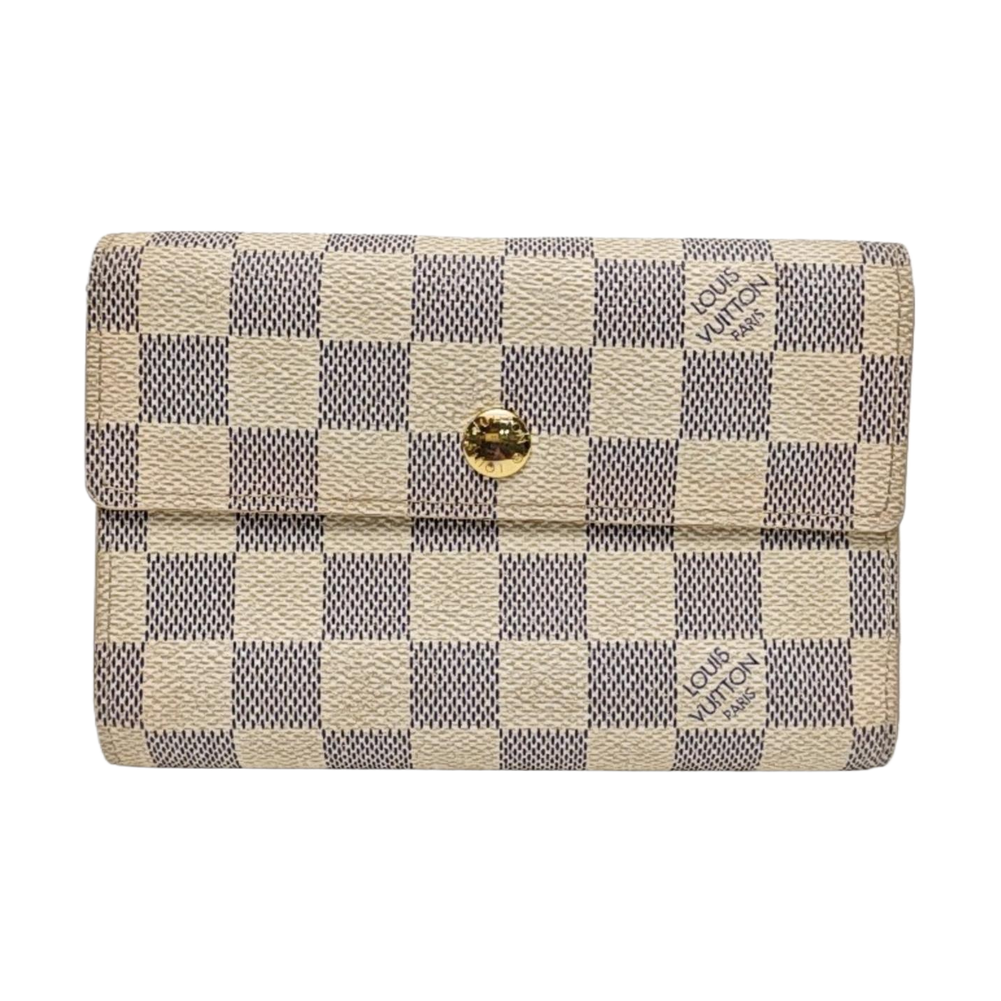 ALEXANDRA Damier Azur Coated Canvas White Wallet