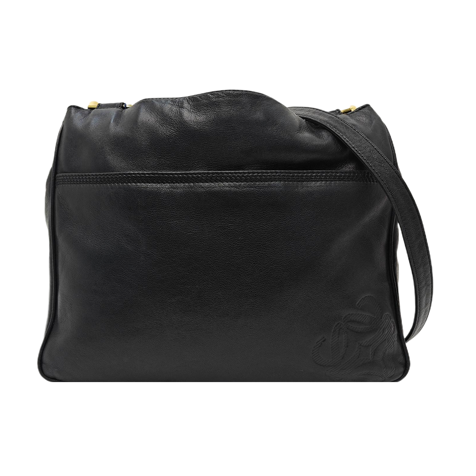 Lambskin Shoulder Bag Black