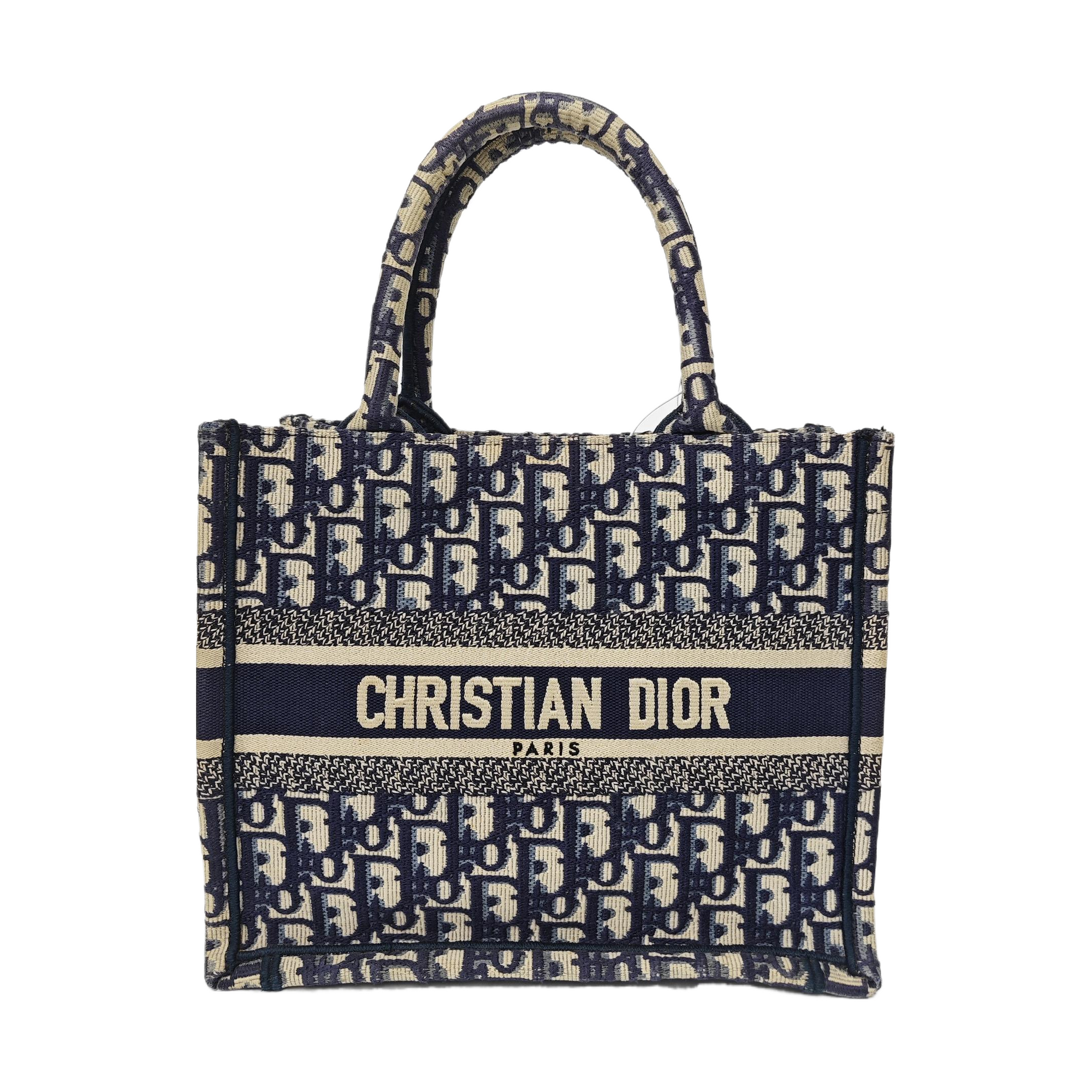 Book Tote Small Oblique Canvas Blue