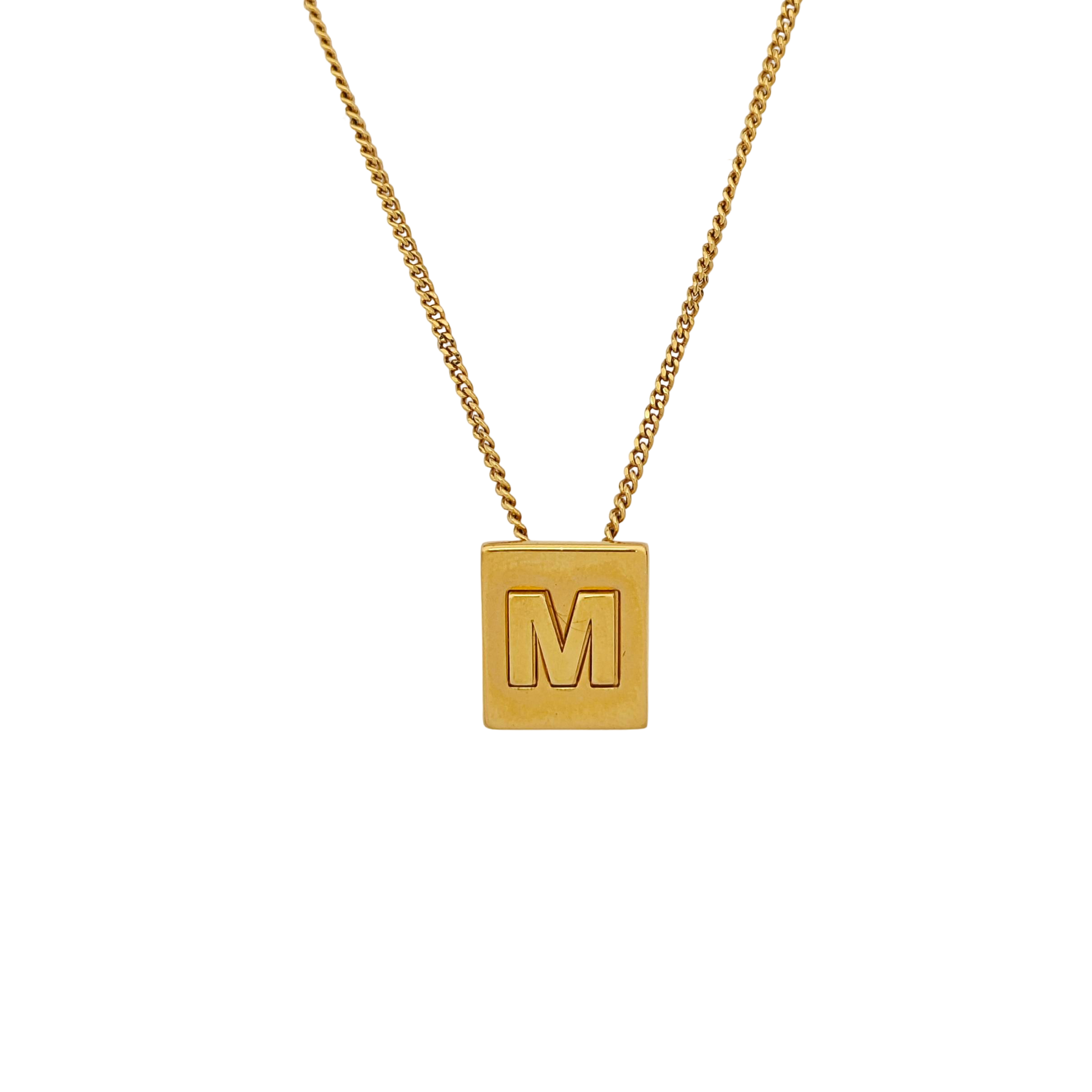 ALPHABET Brass Gold Necklace