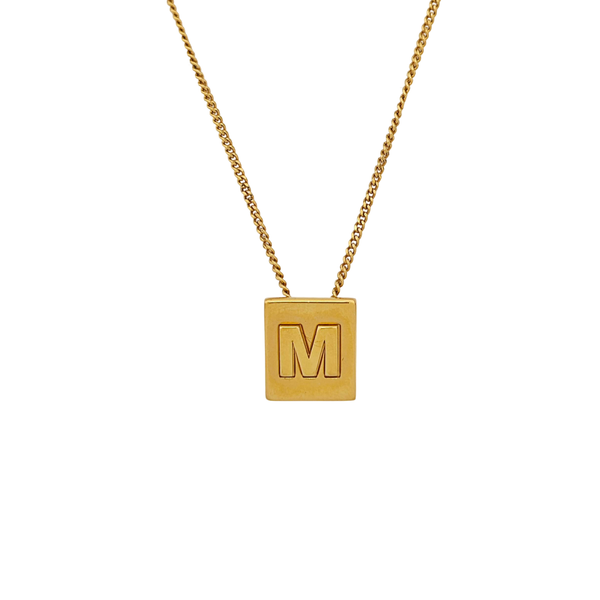 ALPHABET Brass Gold Necklace