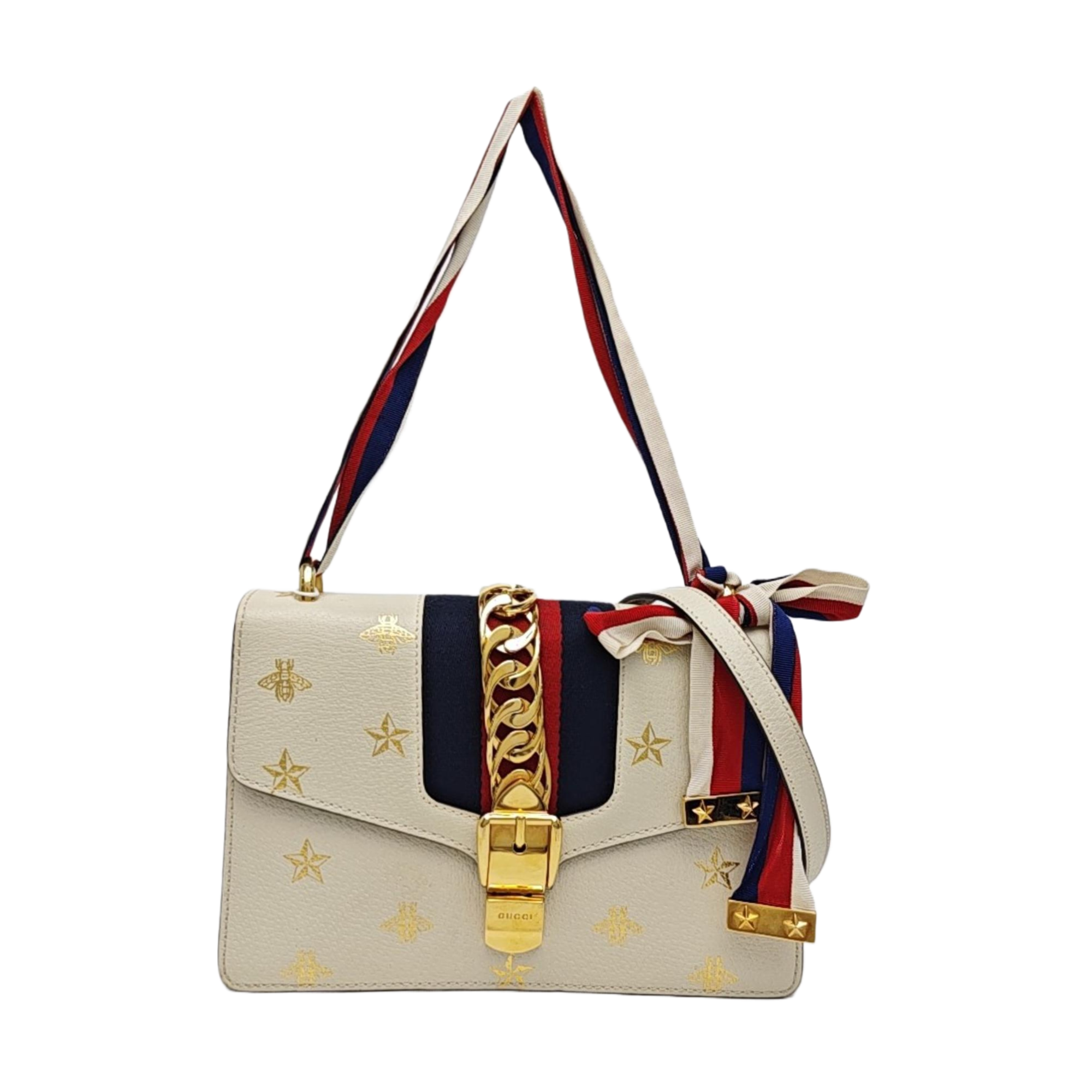 Calfskin Shoulder Bag Small White