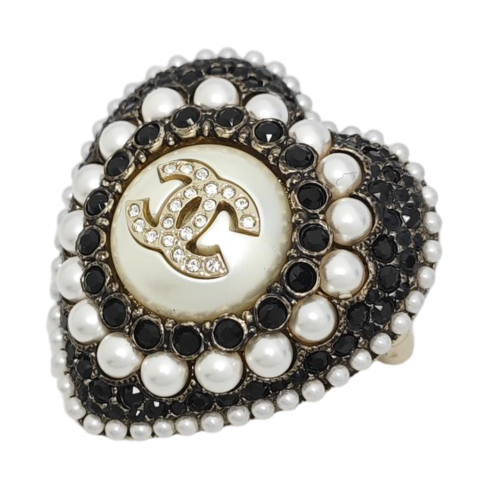 Metal Black Brooch
