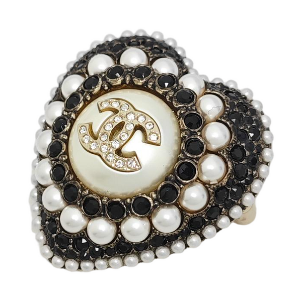 Metal Black Brooch