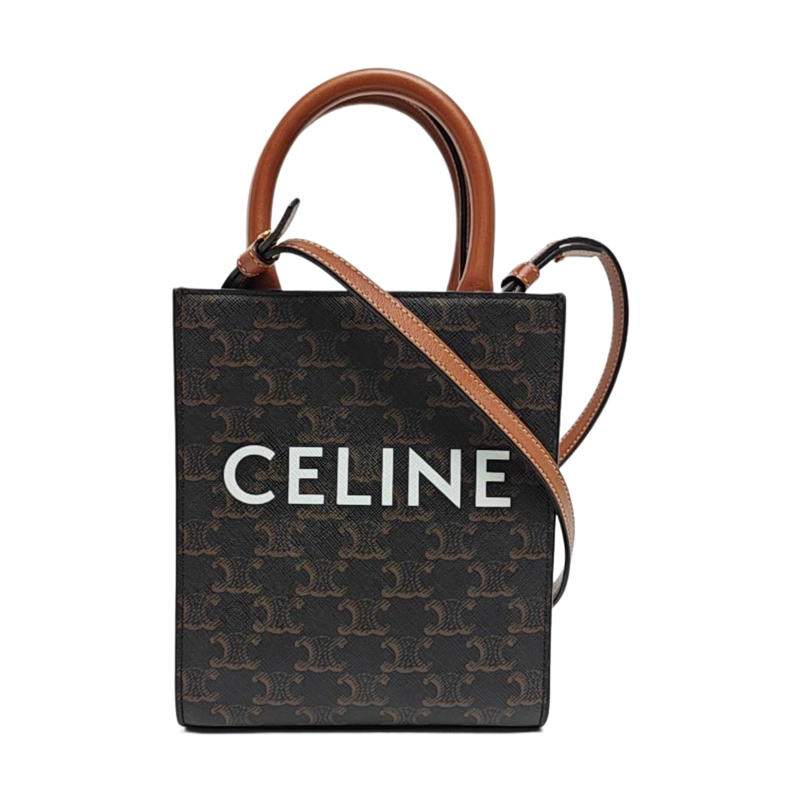 CABAS CELINE Mini Coated Canvas Brown