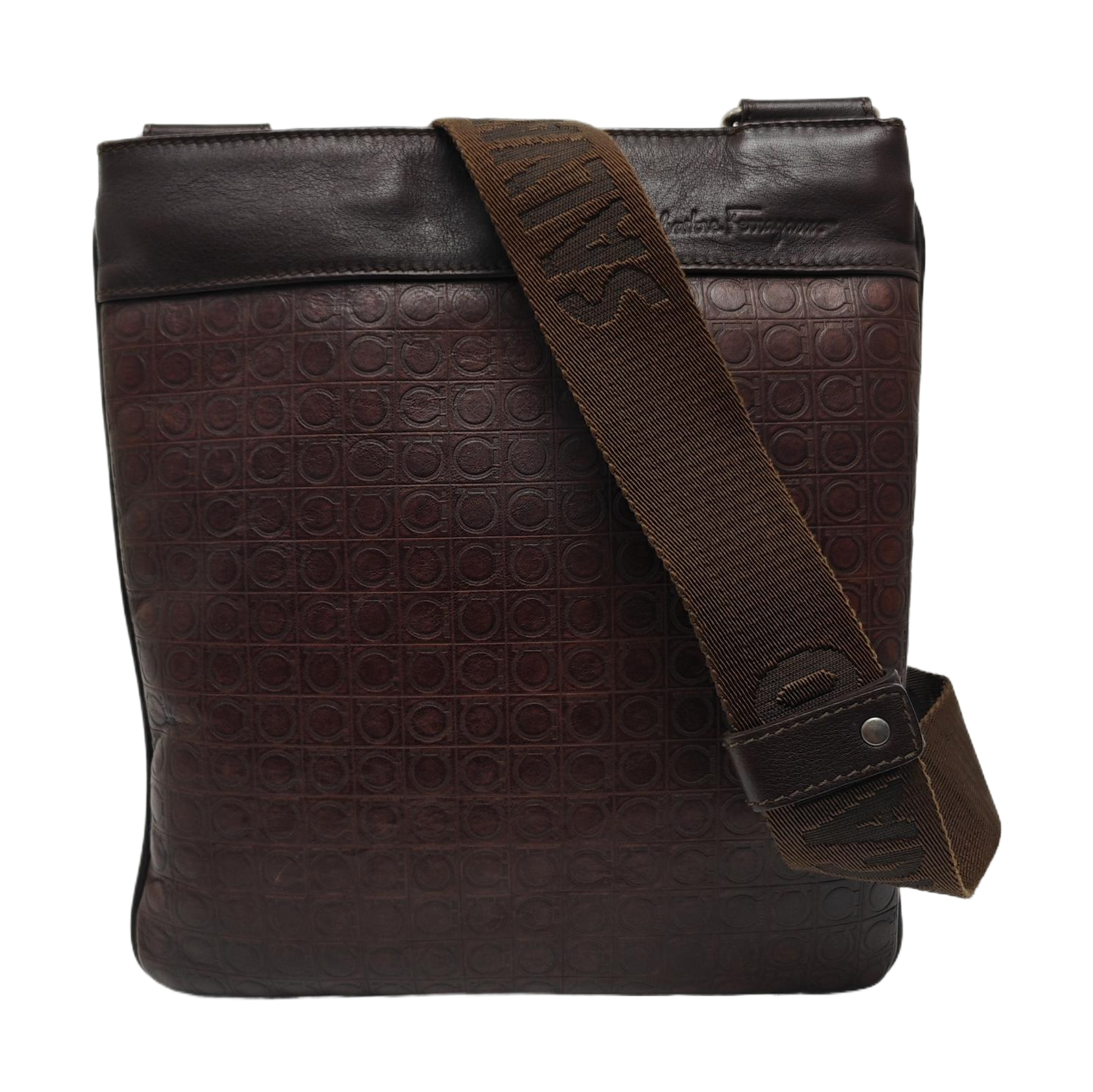 Calfskin Crossbody Bag Brown