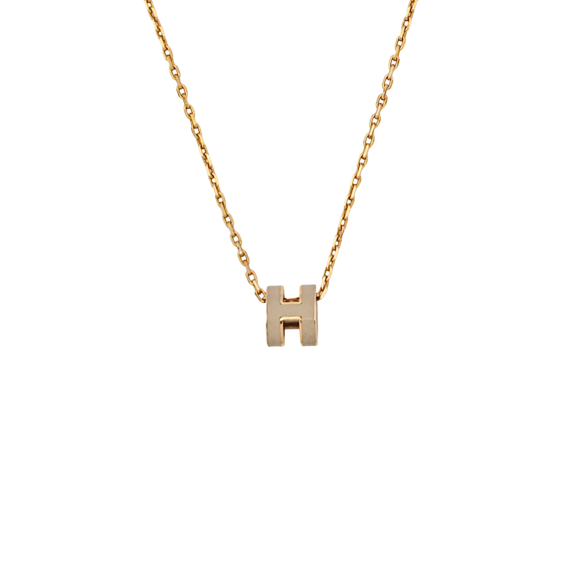 Pop H Metal Rose Gold Necklace