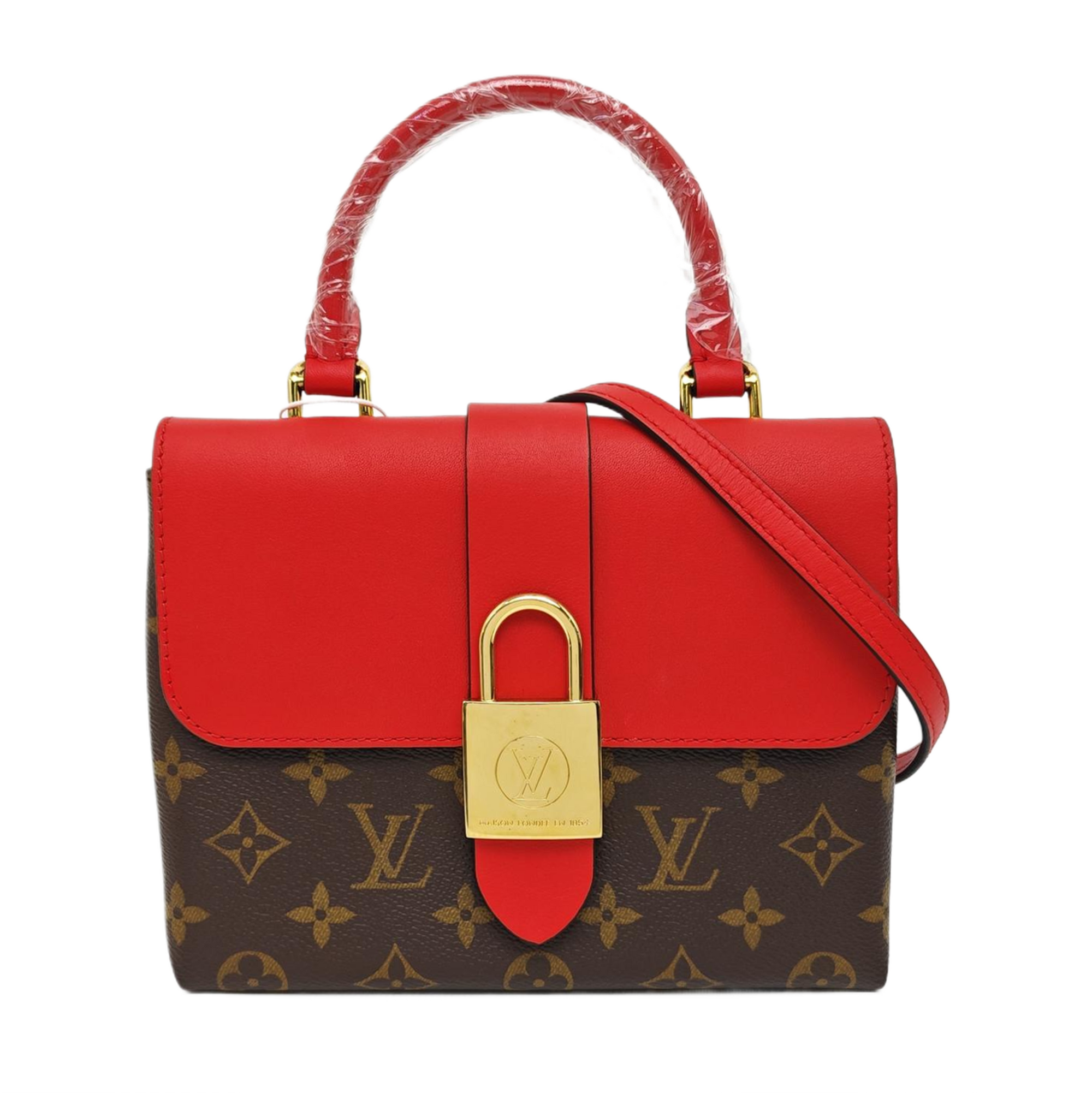 LOCKY BB Monogram Coated Canvas Red