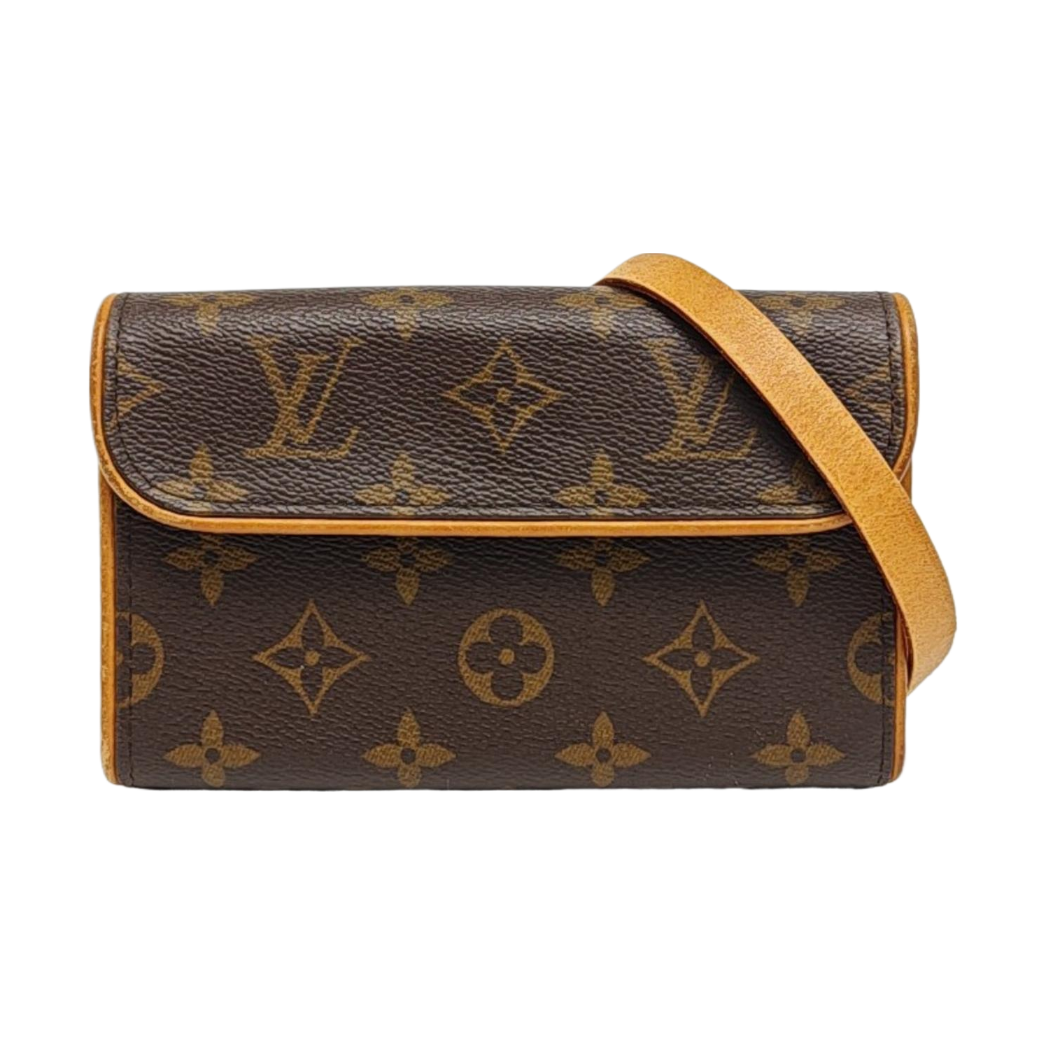 FLORENTINE Monogram Coated Canvas Brown