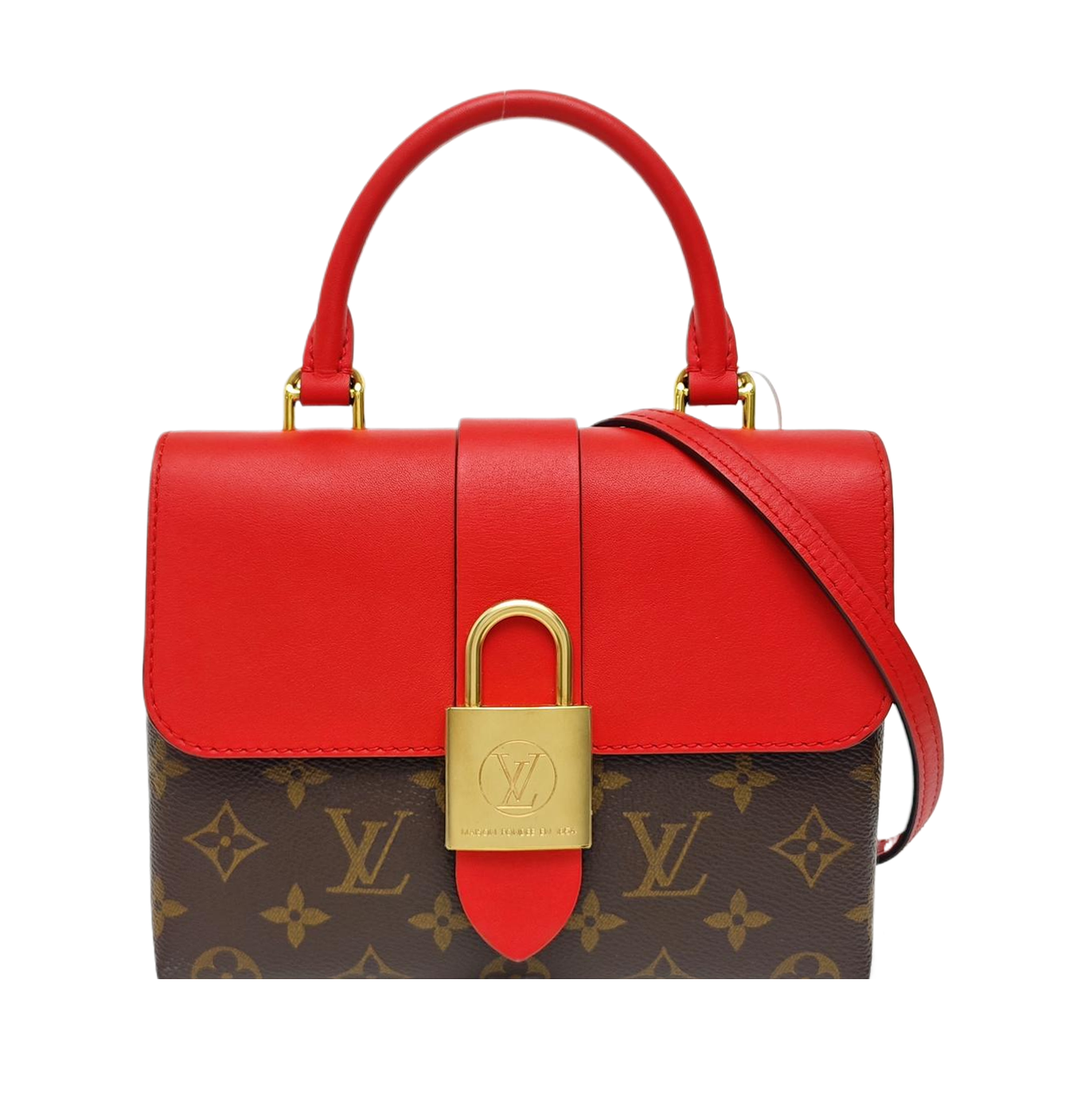LOCKY BB Monogram Coated Canvas Red