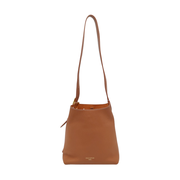 LOW KEY HOBO PM Monogram Calfskin Brown