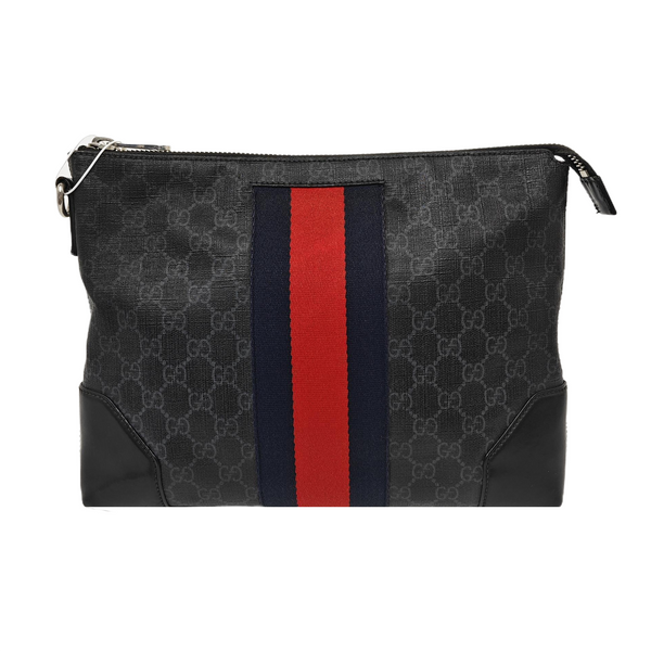 Ophidia Medium Monogram Coated Canvas Gray