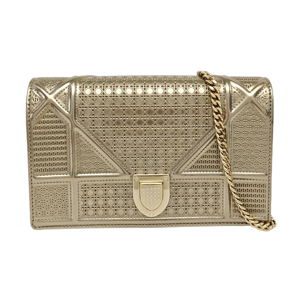 Diorama Cannage Calfskin Gold