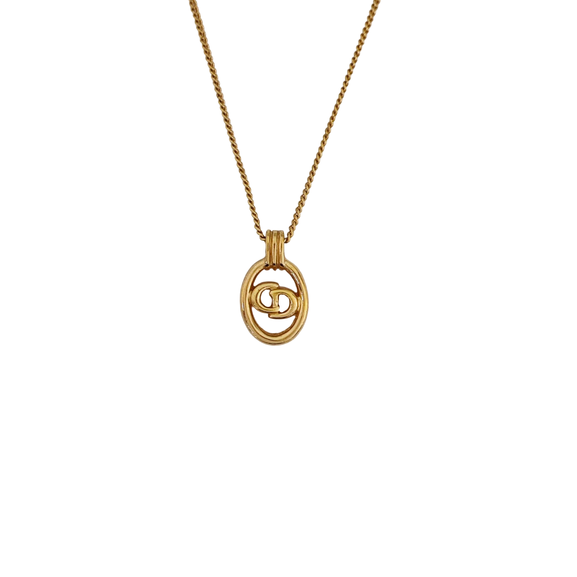 Petit CD Metal Gold Necklace