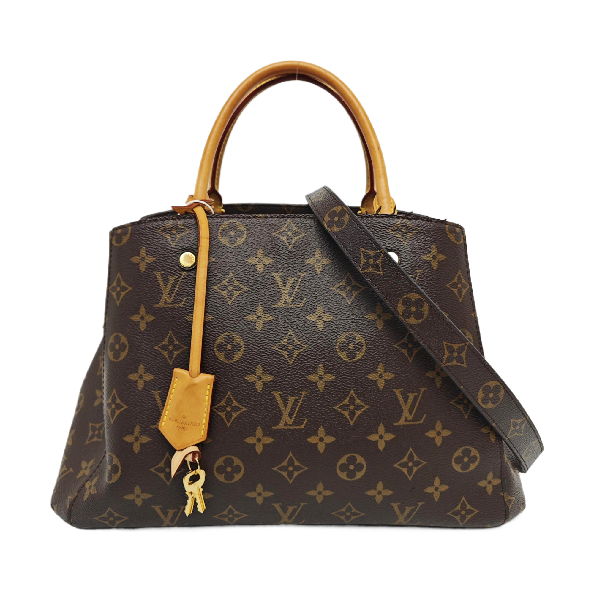 MONTAIGNE Monogram Coated Canvas Brown