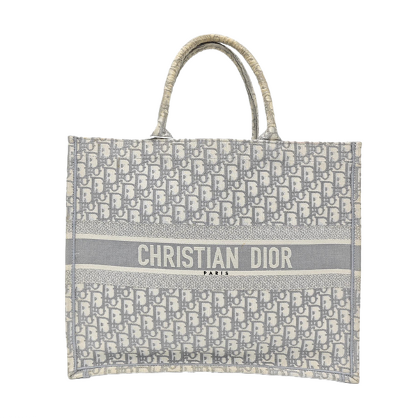 Book Tote Large Oblique Canvas Gray